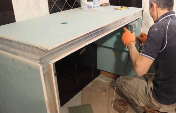 Делаем столешницу в ванную комнату из гипсокартона