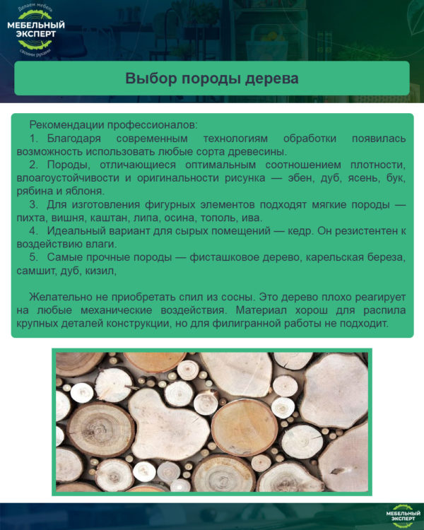 Выбор породы дерева